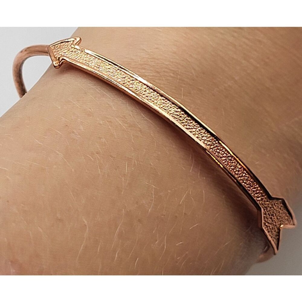 Copper Arrow Bangle Bracelet 2.5in dia